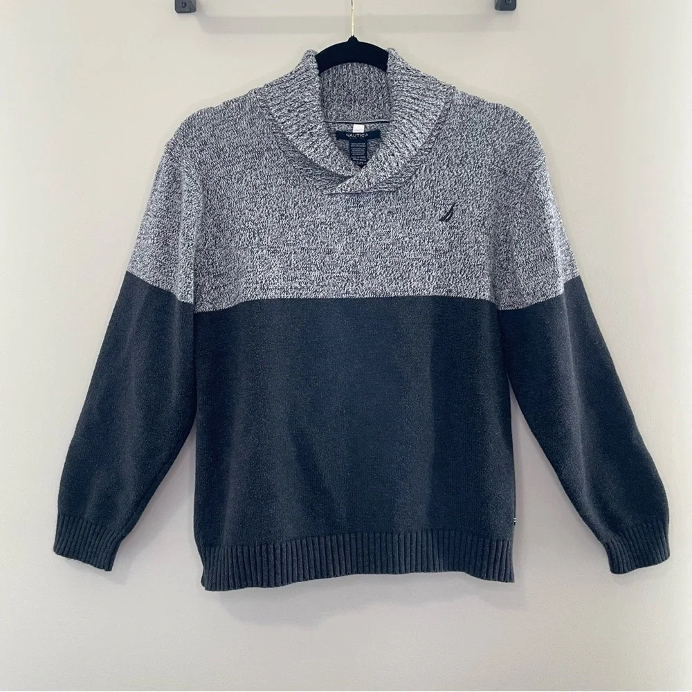 Nautica Boys (Teen) Two-Tone Turtleneck Sweater